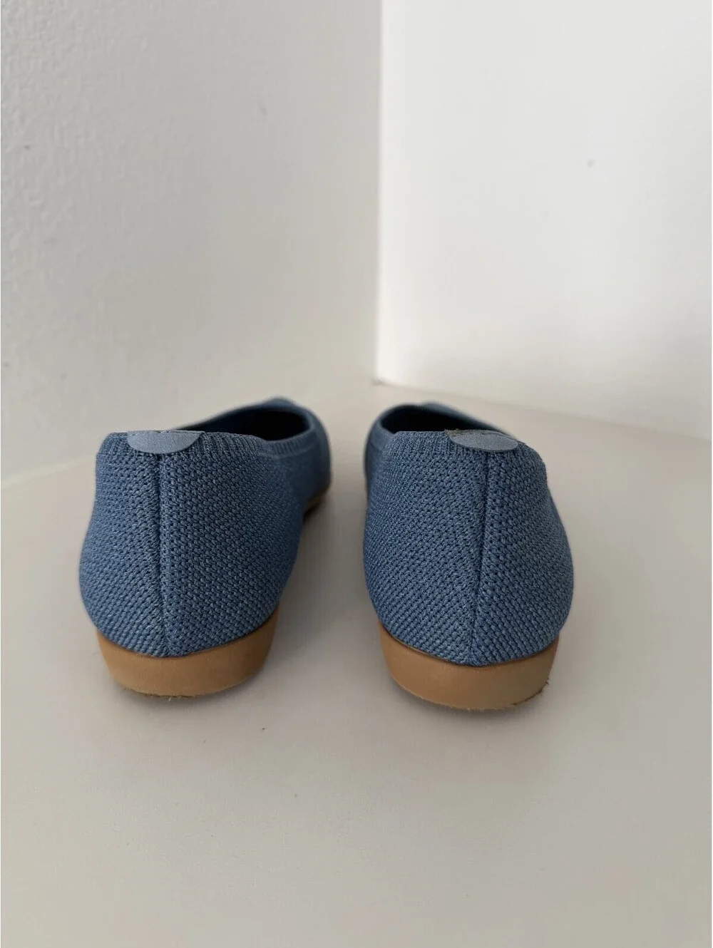 VIVAIA Blue Pointed Toe Knit Flats Eco-Friendly EU 39